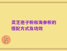 灵芝孢子粉和海参粉的搭配方式及功效