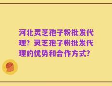 河北灵芝孢子粉批发代理？灵芝孢子粉批发代理的优势和合作方式？