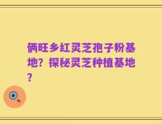 俩旺乡红灵芝孢子粉基地？探秘灵芝种植基地？