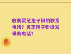 收购灵芝孢子粉的联系电话？灵芝孢子粉批发采购电话？