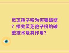 灵芝孢子粉为何要破壁？探究灵芝孢子粉的破壁技术及其作用？