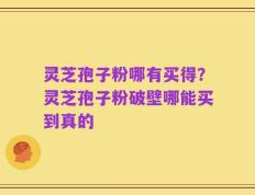 灵芝孢子粉哪有买得？灵芝孢子粉破壁哪能买到真的