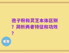 孢子粉和灵芝本体区别？简析两者特征和功效？