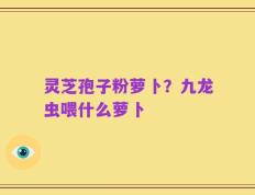 灵芝孢子粉萝卜？九龙虫喂什么萝卜
