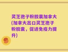 灵芝孢子粉胶囊加拿大(加拿大出口灵芝孢子粉胶囊，促进免疫力提升)
