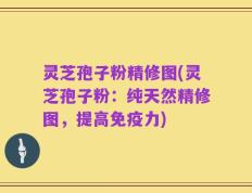 灵芝孢子粉精修图(灵芝孢子粉：纯天然精修图，提高免疫力)