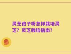 灵芝孢子粉怎样栽培灵芝？灵芝栽培指南？