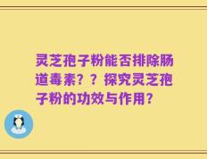 灵芝孢子粉能否排除肠道毒素？？探究灵芝孢子粉的功效与作用？