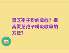 灵芝孢子粉的吸收？提高灵芝孢子粉吸收率的方法？
