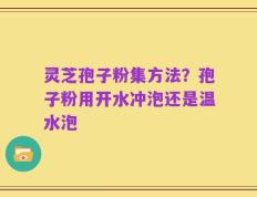 灵芝孢子粉集方法？孢子粉用开水冲泡还是温水泡