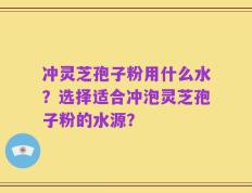 冲灵芝孢子粉用什么水？选择适合冲泡灵芝孢子粉的水源？
