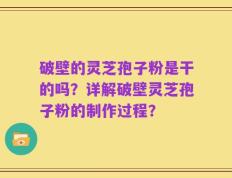 破壁的灵芝孢子粉是干的吗？详解破壁灵芝孢子粉的制作过程？