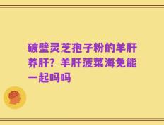 破壁灵芝孢子粉的羊肝养肝？羊肝菠菜海免能一起吗吗
