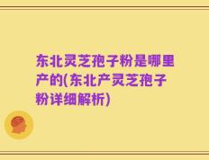 东北灵芝孢子粉是哪里产的(东北产灵芝孢子粉详细解析)