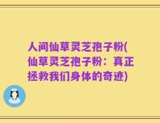 人间仙草灵芝孢子粉(仙草灵芝孢子粉：真正拯救我们身体的奇迹)