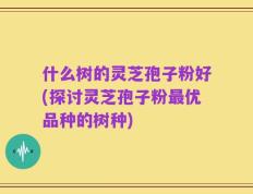 什么树的灵芝孢子粉好(探讨灵芝孢子粉最优品种的树种)