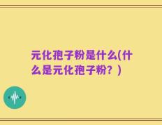 元化孢子粉是什么(什么是元化孢子粉？)