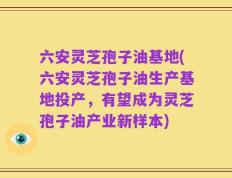 六安灵芝孢子油基地(六安灵芝孢子油生产基地投产，有望成为灵芝孢子油产业新样本)