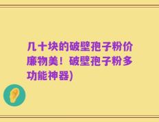 几十块的破壁孢子粉价廉物美！破壁孢子粉多功能神器)