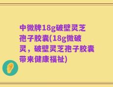 中微牌18g破壁灵芝孢子胶囊(18g微破灵，破壁灵芝孢子胶囊带来健康福祉)