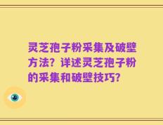 灵芝孢子粉采集及破壁方法？详述灵芝孢子粉的采集和破壁技巧？