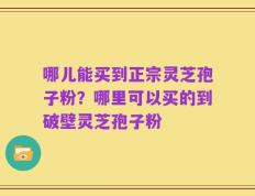 哪儿能买到正宗灵芝孢子粉？哪里可以买的到破壁灵芝孢子粉