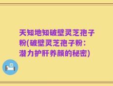 天知地知破壁灵芝孢子粉(破壁灵芝孢子粉：潜力护肝养颜的秘密)