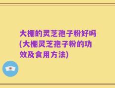 大棚的灵芝孢子粉好吗(大棚灵芝孢子粉的功效及食用方法)