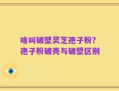 啥叫破壁灵芝孢子粉？孢子粉破壳与破壁区别