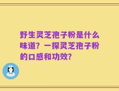 野生灵芝孢子粉是什么味道？一探灵芝孢子粉的口感和功效？
