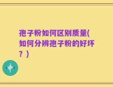 孢子粉如何区别质量(如何分辨孢子粉的好坏？)