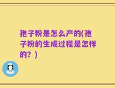 孢子粉是怎么产的(孢子粉的生成过程是怎样的？)