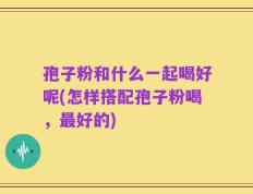 孢子粉和什么一起喝好呢(怎样搭配孢子粉喝，最好的)