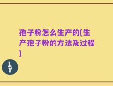孢子粉怎么生产的(生产孢子粉的方法及过程)