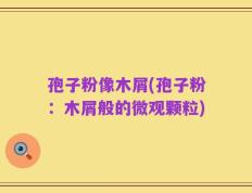 孢子粉像木屑(孢子粉：木屑般的微观颗粒)