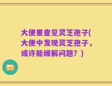 大便里查见灵芝孢子(大便中发现灵芝孢子，或许能缓解问题？)