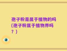 孢子粉是属于植物的吗(孢子粉属于植物界吗？)