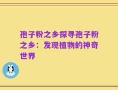 孢子粉之乡探寻孢子粉之乡：发现植物的神奇世界