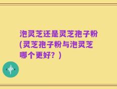 泡灵芝还是灵芝孢子粉(灵芝孢子粉与泡灵芝哪个更好？)