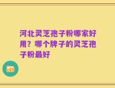 河北灵芝孢子粉哪家好用？哪个牌子的灵芝孢子粉最好