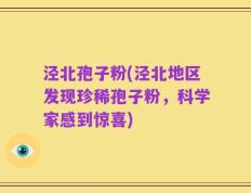 泾北孢子粉(泾北地区发现珍稀孢子粉，科学家感到惊喜)