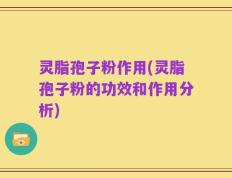 灵脂孢子粉作用(灵脂孢子粉的功效和作用分析)