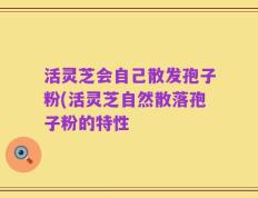 活灵芝会自己散发孢子粉(活灵芝自然散落孢子粉的特性