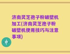 济南灵芝孢子粉破壁机加工(济南灵芝孢子粉破壁机使用技巧与注意事项)