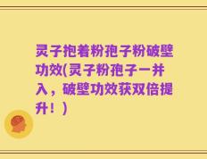 灵子抱着粉孢子粉破壁功效(灵子粉孢子一并入，破壁功效获双倍提升！)