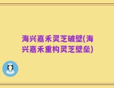海兴嘉禾灵芝破壁(海兴嘉禾重构灵芝壁垒)