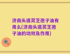 济南头道灵芝孢子油有用么(济南头道灵芝孢子油的功效及作用)