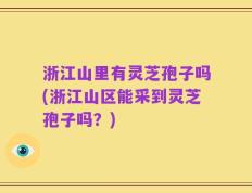 浙江山里有灵芝孢子吗(浙江山区能采到灵芝孢子吗？)