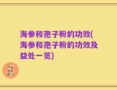 海参和孢子粉的功效(海参和孢子粉的功效及益处一览)