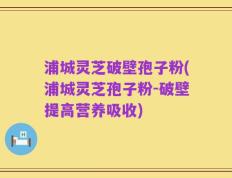 浦城灵芝破壁孢子粉(浦城灵芝孢子粉-破壁提高营养吸收)
